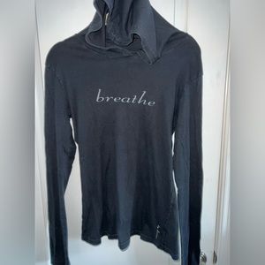 Breathe Long Sleeved Yoga Hoodie Tee Size XL